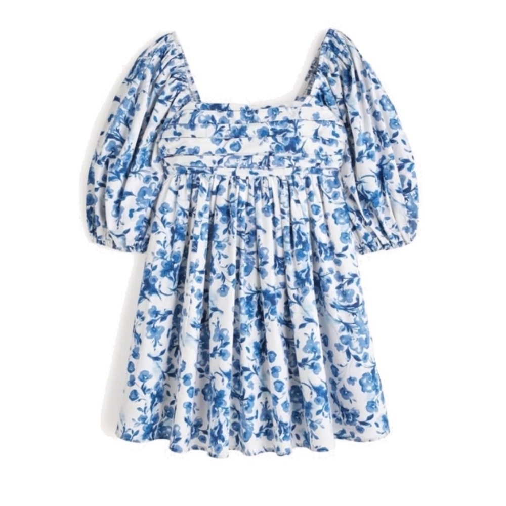 Abercrombie & Fitch Emerson Poplin Puff Sleeve floral Mini Dress size M